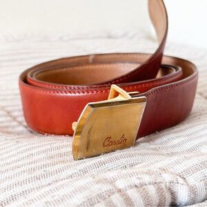 ✖️SOLD✖️Vintage Pierre Cardin Glazed Steerhide Classic Heritage Leather Belt s